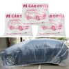LuliKa 3 Packs Disposable Car Cover Clear Plastic Car Cover