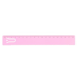sourcing map Straight Ruler 18 cm Metric Aluminium Alloy Ruler Corrugated Edge Easy to Take Measuring Tool for Children's Studies Classroom Office Candy Floss