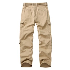 GSGGIG Hiking Pants Men Camo Cargo Pants Outdoor Construction Work Pants with Multi Pocket 3318 Khaki 42