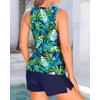 Tankini Swimsuits with Shorts - Two Piece Tummy Control Bathing