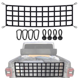 Tailgate Net for Most Mid Size Truck - Cargo Net Compatible with Ford, Chevy, Dodge,Ram etc - Tail Gate Extender Nets for Pickup Truck Bed 50'' x 15'' (Black)