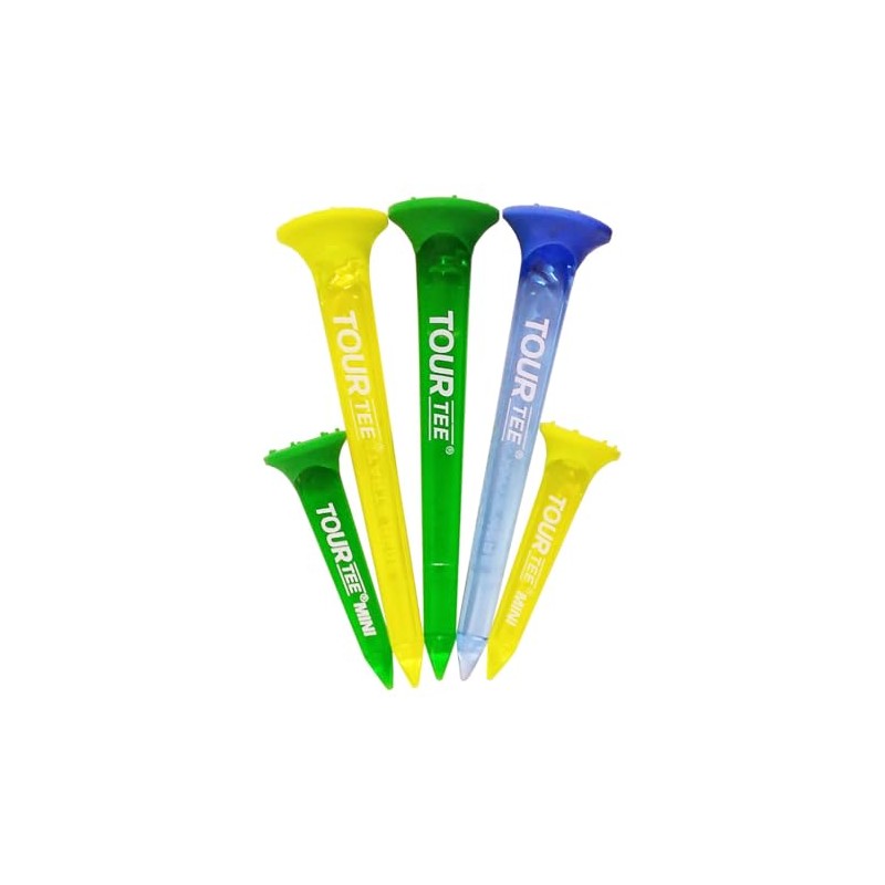 Tour Tee COMBO NEONS Golf Tee (Pack of 5) BLUE