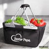 Huuraa Einkaufskorb Bester Papa Herz Geschenk 20 Liter Black Bester