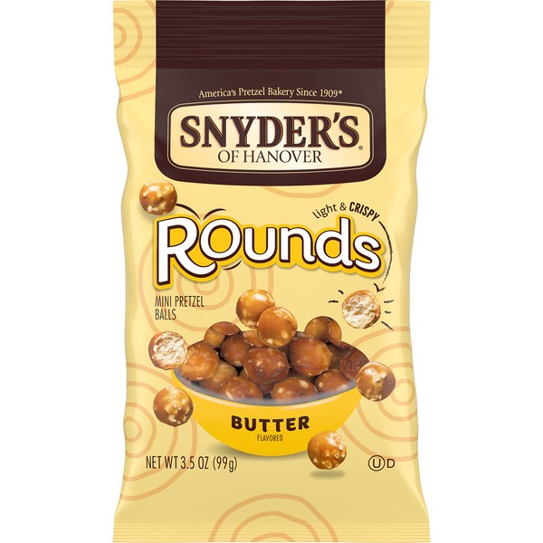 Snyder's of Hanover Pretzels, Butter Rounds, 3.5 Oz