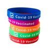 easyIDea Covid-19 Vaccination Durable Silicone Wristband (Purple with White Lettering)