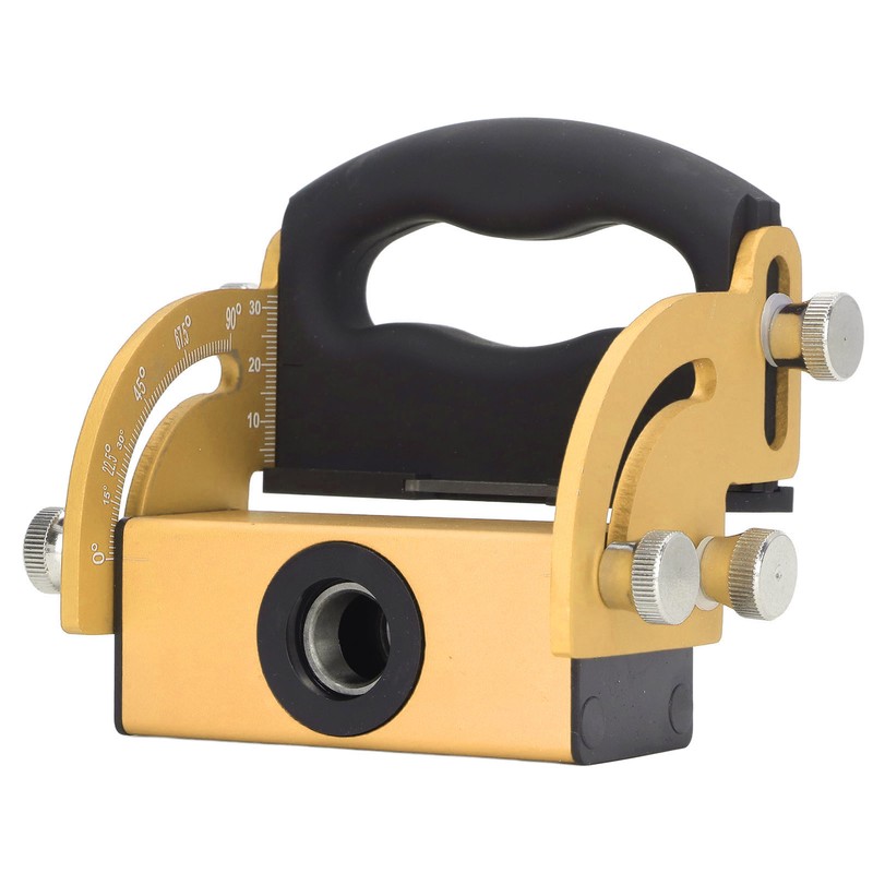 Woodworking Hole Locator Aluminum Alloy Adjustable 0‑90° Clear Scale Guide