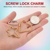 PATIKIL Spring Oval Clip Pendant Clasp, 5Pcs Spring Ring Buckle