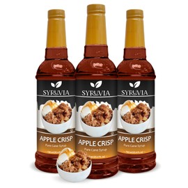 Syruvia Holiday Syrup Apple Crisp - 25.4oz - Flavor Holiday Gift Set, Gluten-Free, Kosher (3-Pack)