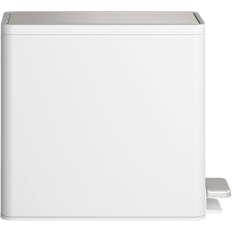 Kohler 20957-STW 2.5 Gallon Slim Step Trash Can, Bathroom Trash