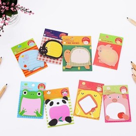 Notas De Pegatinas Para NiñOs, Notas Adhesivas, Divertidas Notas Adhesivas Dibujos Animados, PequeñOs Regalos Para NiñOs De DiseñO Animal 16 Bolsos Post It (8 Estilos)