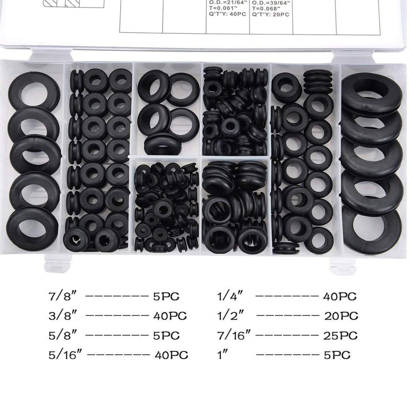Parishop Cable Grommets, Grommets, Rubber Bushing, Wire Protection, Double Sided