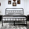 14Inch Metal Bed Frame,King Size Bed Frame with Upholstered Headboard,Heavy
