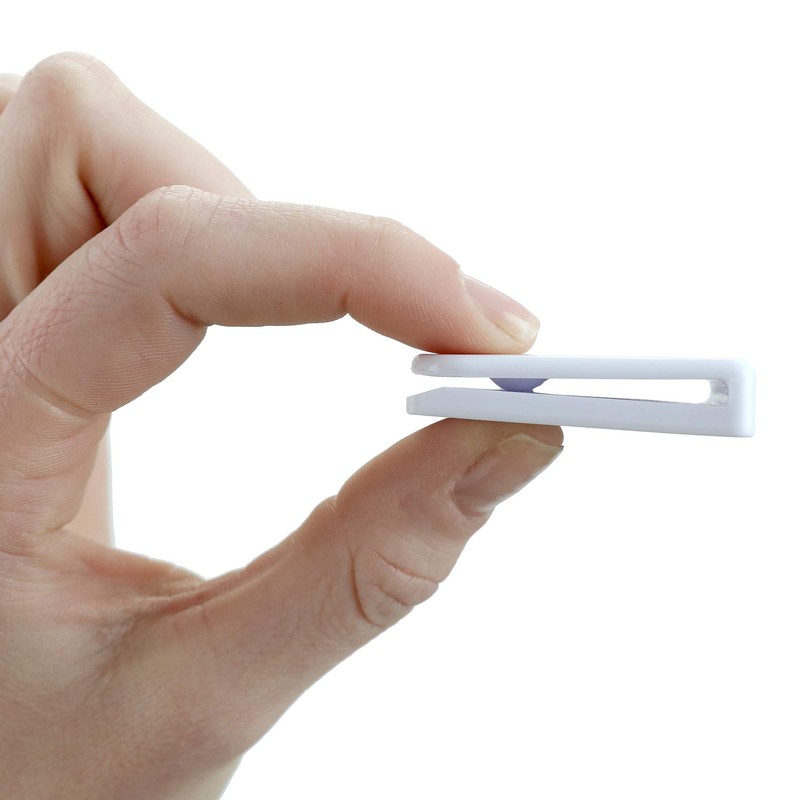 SlipX Solutions Adhesive Shower Splash Clips for Shower Curtains, Keeps