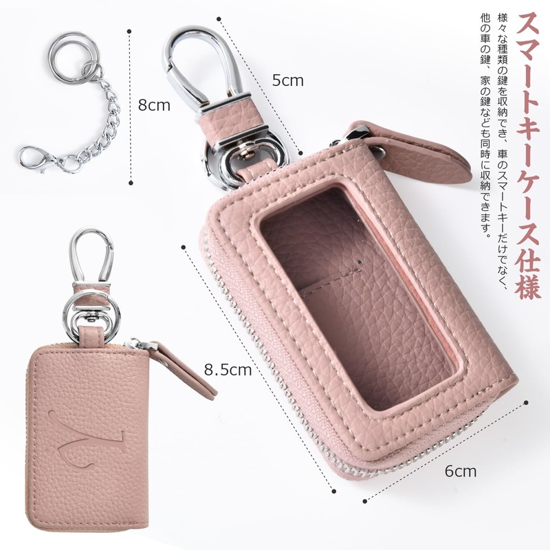 YooFa Women's Smart Key Case with Clear Window, Car Key