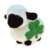 DolliBu Valais Blacknose Sheep Stuffed Animal with Green Plush Shamrock and Name Personalization, Fun St Patricks Day Stuffed Animal Sheep, Good Luck St Patricks Day Toys for Kids, Baby - 8.5 Inches