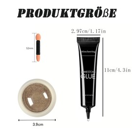 Nail Design Set, 15g 3D Gel Nail Art Und 2 Flasche Chrome Nail Powder MIT 2 Schwammstab, Gold & Silber Pigment Für Nägel, Glitzerpuder Chrome Nagelpulver, Nagel Pulver DIY Nageldesign