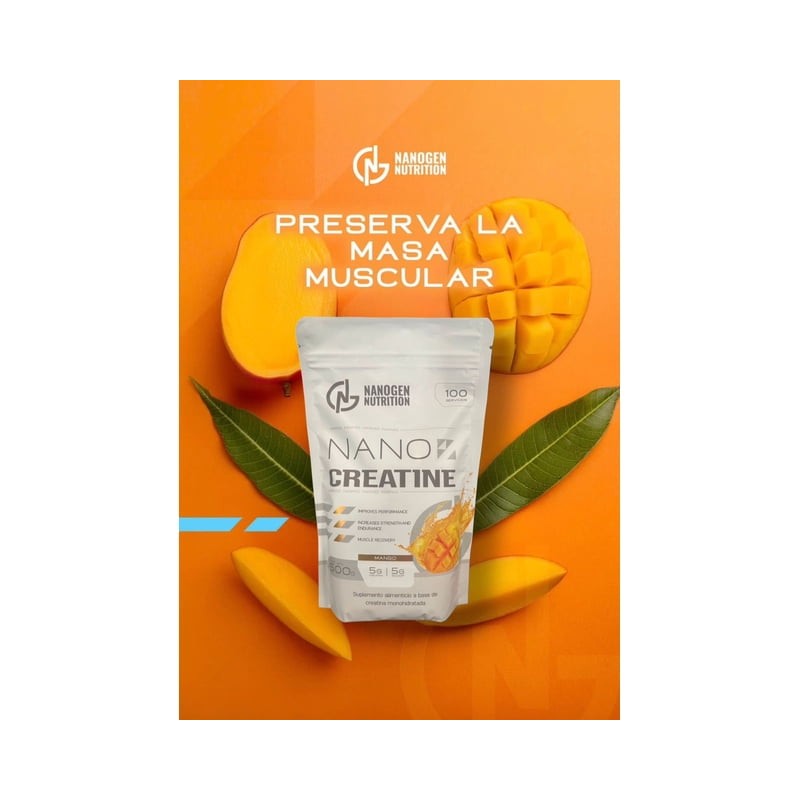 Nano Creatine Monohidratada con Mango Nanogen Nutrition - 500g Tu