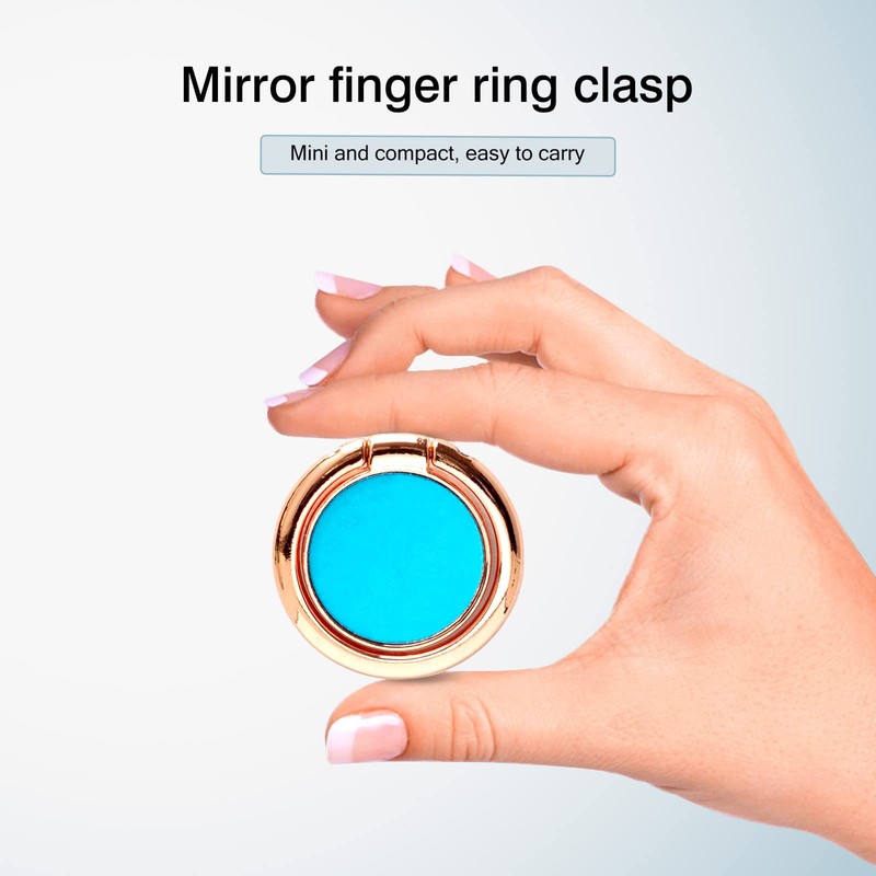 [2 Pack] Round Mirror Design Cell Phone Ring Holder Stand,