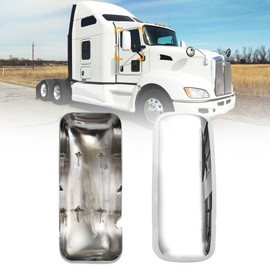 Sterlix Door Mirror Covers Fit Kenworth T660 T170 T270 T370 T440 T470 T800 T600 Mirror Cover Replacement Driver Side Left Kenworth Mirror Accessories (Chrome)