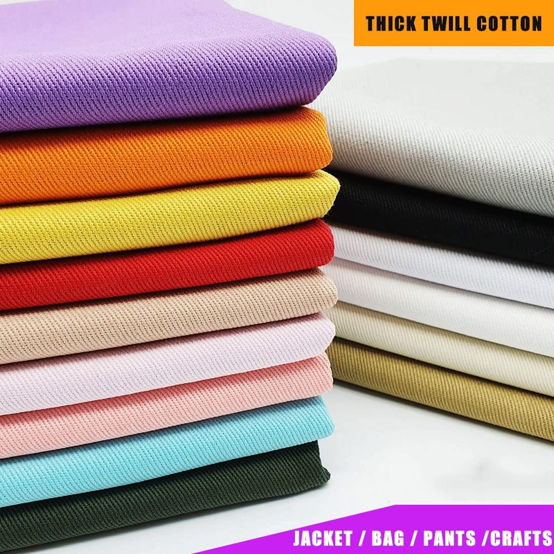 NIANTONG Plain Denim Denim Fabric, 100% Cotton, 150 cm Wide,