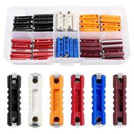 VooGenzek 60 Pieces 5A 8A 10A 16A 25A 40A Continental Torpedo Fuses Replacement Kit, Torpedo Fuse Fuses, European Car Fuse, for Vintage Cars