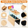 Bamboo Sofa Arm Tray – 2-in-1 Magnetic Detachable Couch Cup