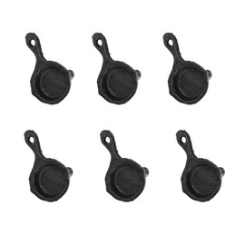 Zeckos Set of 6 Black Mini Cast Iron Skillet Drawer Pulls - Decorative Kitchen Cabinet Knobs for Rustic Charm - Simple Installation - Each 2.25 Inches in Height