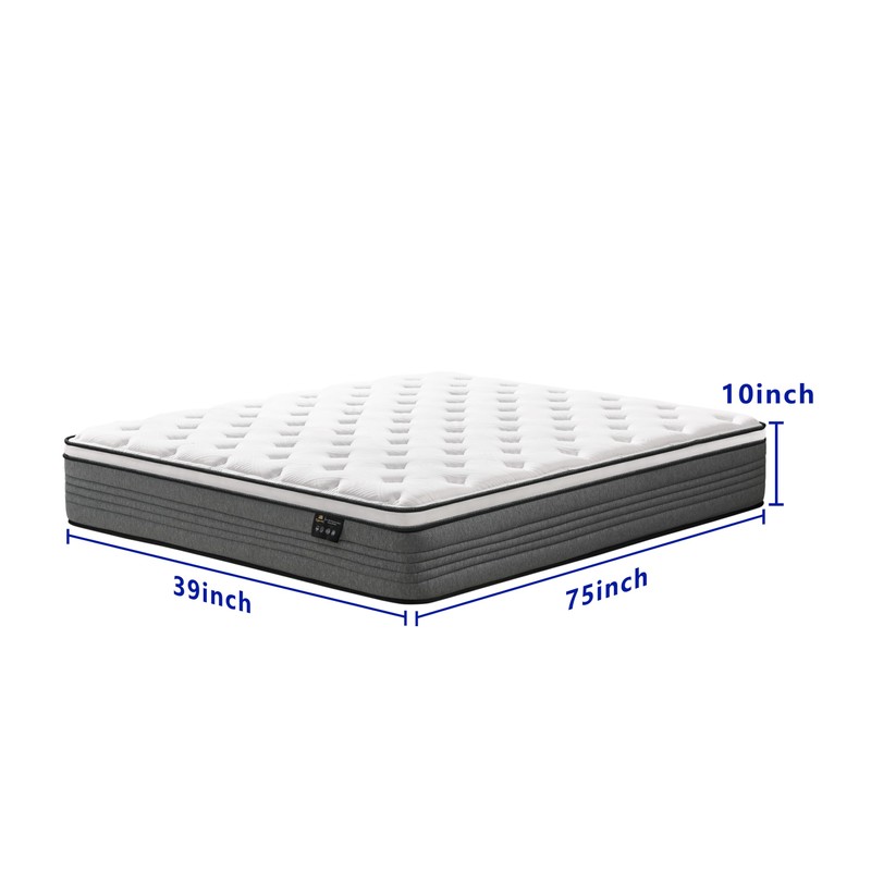 Twin Mattress, 10 Inch Twin Size Mattress in a Box
