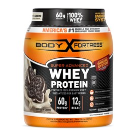 Body Fortress Super Advanced Whey Protein Powder, Cookies N Crme, Immune Support (1), Vitamins C  D Plus Zinc, 1.78 lbs                               