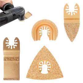 COZERI Multitool Tool Saw Blades, Pack of 4 Multifunctional Tool Accessories for Tiles and Mortar, Oscillating Saw Blades for Concrete and Stone, Fine Multimaster Accessories, Universal