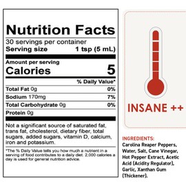 Dave's Gourmet Carolina Reaper Hot Sauce - Insanely Hot & Bold Flavor - Carolina Hot Pepper - Ideal for Tacos, Wings, Marinades & More - Gluten Free Hot Sauce - 5oz Bottles (Pack of 2)