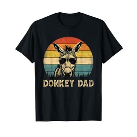 Vintage Donkey Dad Donkey Lovers Daddy Father's Day T-Shirt
