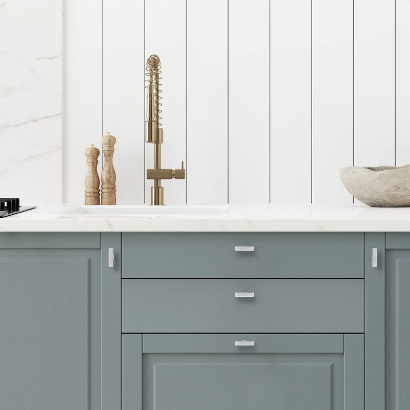 Ravinte 10 Pack Brushed Nickel Kitchen Cabinet Handles Single Hole