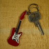 FTWDesign Electric Guitar Keyring in Red, red