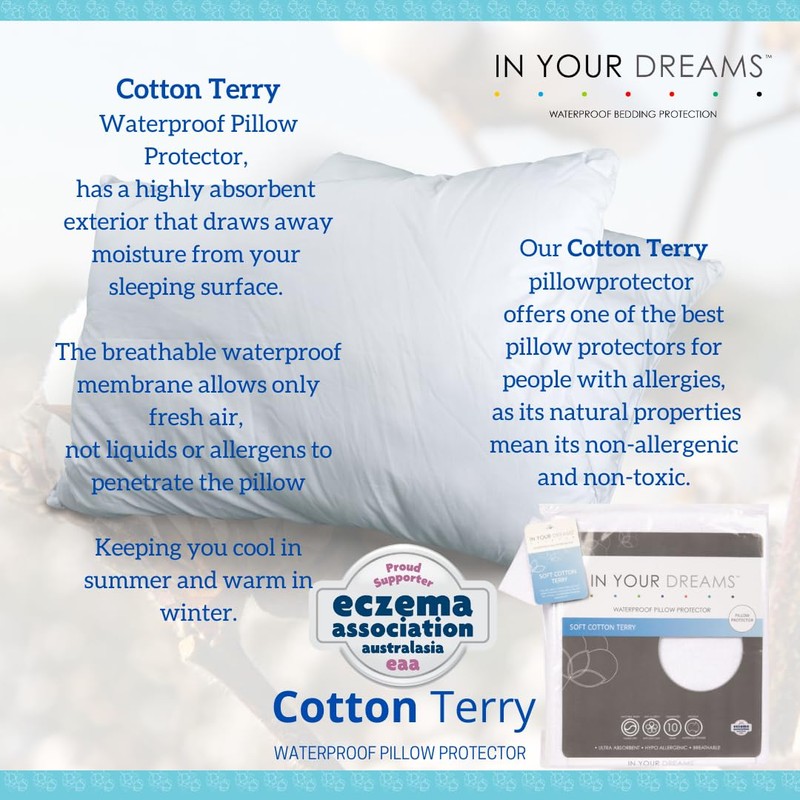 In Your Dreams Cotton Terry Waterproof Pillow Protector