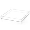 ATOZONE Extra Large Clear Modern Acrylic Ottoman Tray with Cutout