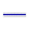 Alumicolor Aluminum Engineer Color-Coded Solid Drafting Scale, 4IN, Silver