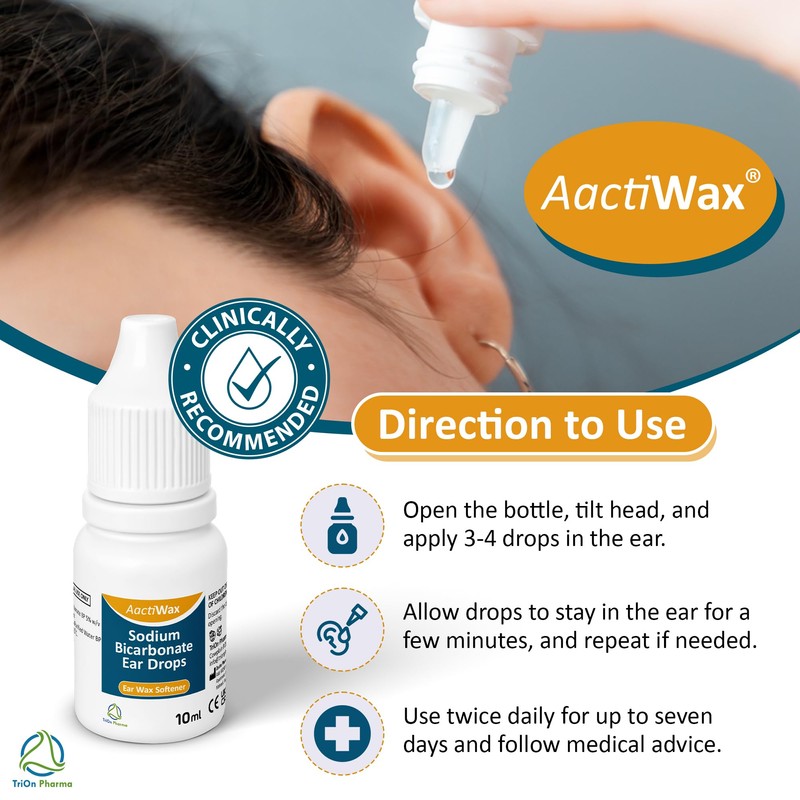 Aactiwax Sodium Bicarbonate Ear Drops – Ear Wax Removal and