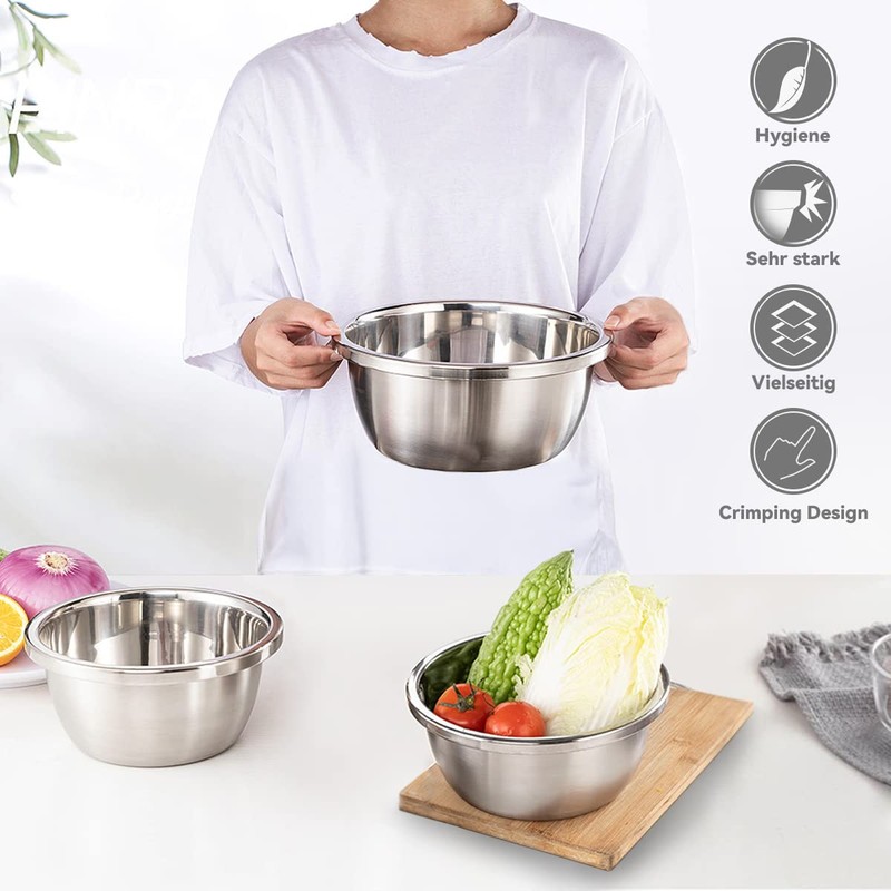 Stainless Steel Bowl, Mixing Bowl, Salad Bowl, Serving Bowl, Storage