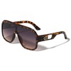 Women Sunglasses Fashion Designer Oversized Tortoise Frame Brown Lens Shield