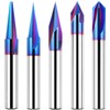 EANOSIC 5PCS CNC Wood Carving Router Bits Set, 1/4'' Shank,