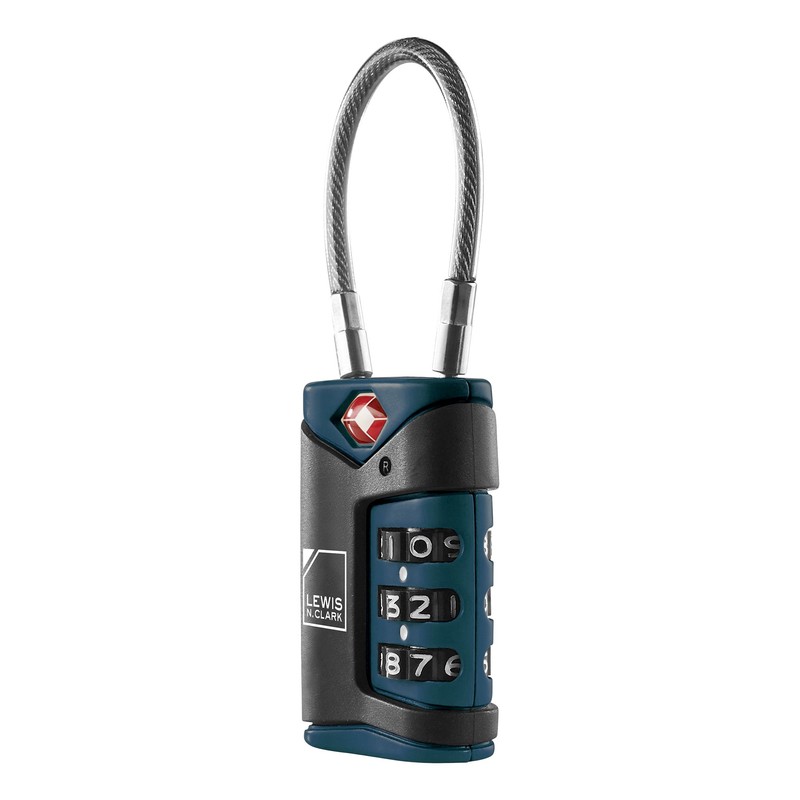 Lewis N. Clark TSA-Approved Combination Luggage Lock With Steel Cable
