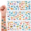 Qpout Meerestieren Temporäre Tattoos für Kinder, Sea Life Tattoos für