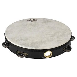 Remo Fiberskyn Tambourine - Quadura Black, 10"