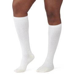 Medline CURAD Cushioned Compression Socks, White