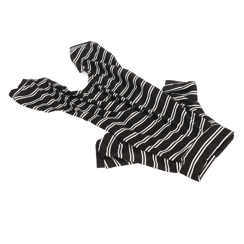 Dog Striped Pajamas Classic Black White Stripe Lightweight Full Coverage