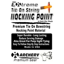 Extreme Gear YELLOW TIE ON BOWSTRING NOCKING NOCK POINT Archery 48" Also Great For Silencers
