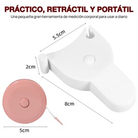 RONLADO 2 Pack Cinta Métrica Suave 150cm,Cintas métricas Corporales,Doble Escala Cinta Métrica Suave,Cinta Métrica Telescópica Automática,Body Tape Measure,para Medición Corporal