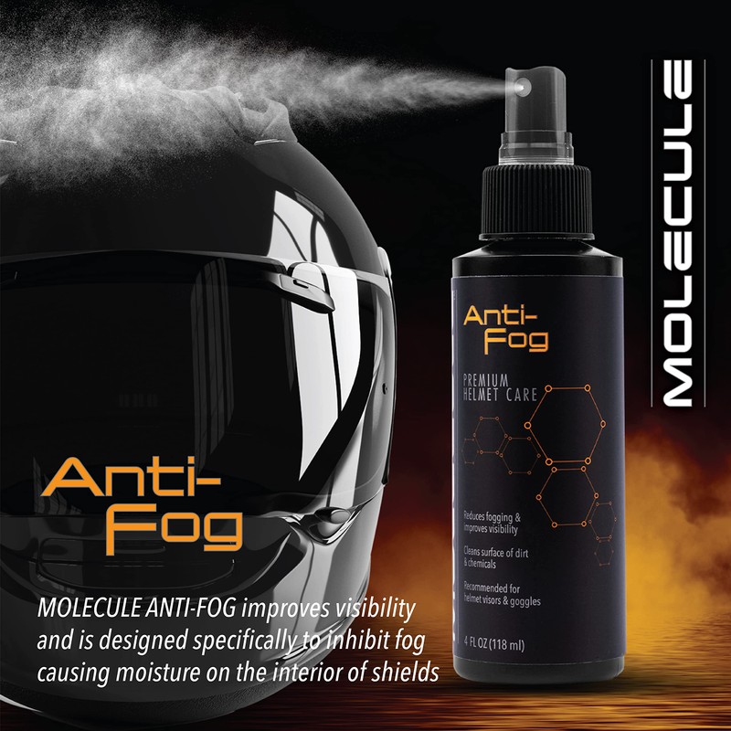 Molecule Helmet Anti-Fog Spray | Premium Helmet Care | Improves