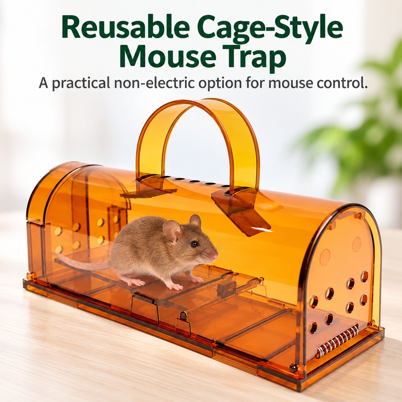 Reusable Mouse Trap Cage for Home & Garden – Plastic